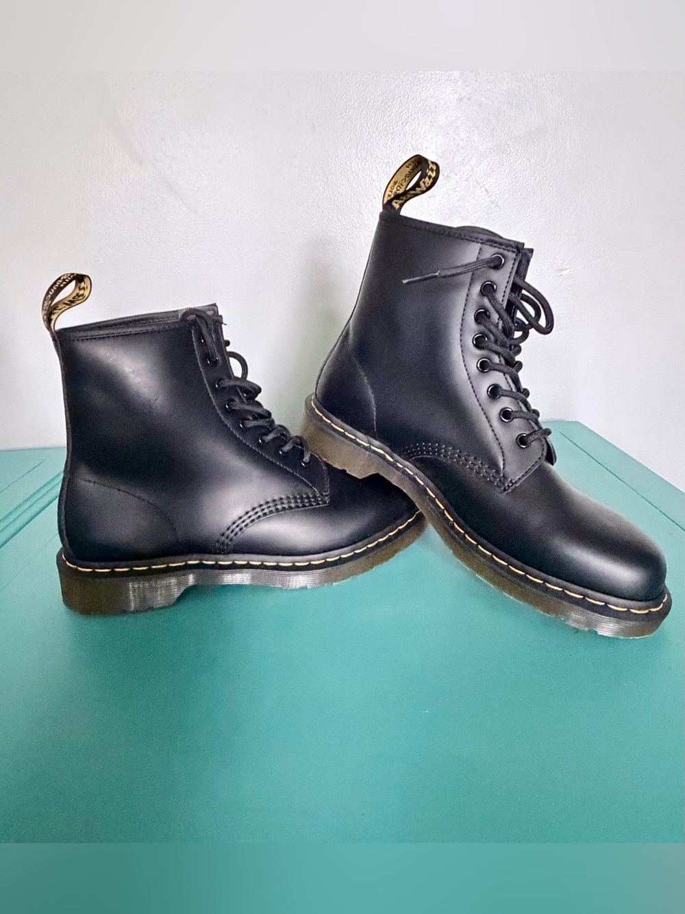 Dr. Martens 1460 Smooth Leather Boots Black - Size US M 9 / W 10 (NWOB) - Picture 2 of 6